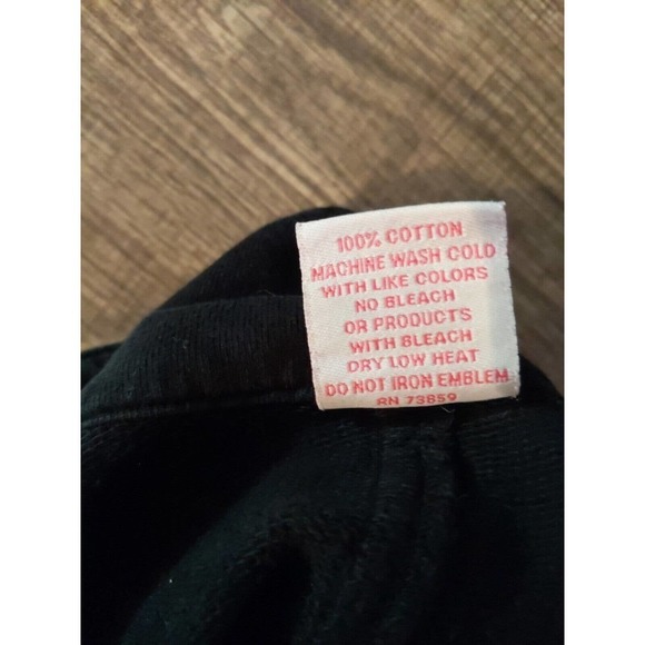 iCantoo button Tunic Drawstring Neck Long Sleeve Top Womens Medium Black FLAWS - Picture 4 of 8